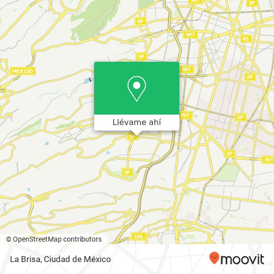 Mapa de La Brisa, Avenida 5 de Mayo Fracc Sociedad Coop Poder Popular 01600 Álvaro Obregón, Distrito Federal