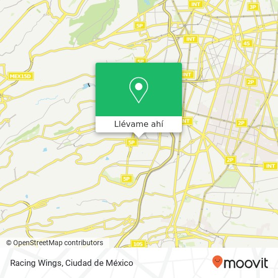 Mapa de Racing Wings, Calle Dr Francisco de P Miranda 225 Lomas de Plateros 01480 Álvaro Obregón, Ciudad de México