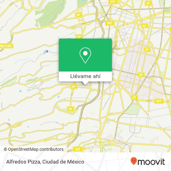 Mapa de Alfredos Pizza, Avenida Centenario Lomas de Plateros 01480 Álvaro Obregón, Distrito Federal