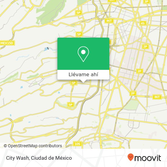 Mapa de City Wash, Avenida 5 de Mayo Fracc Merced Gómez 01600 Álvaro Obregón, Distrito Federal
