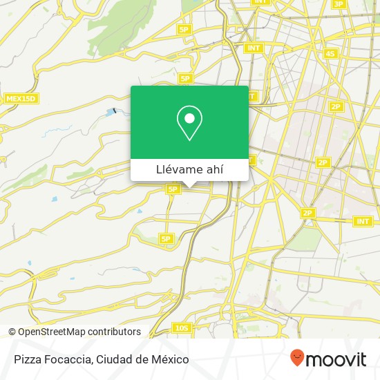 Mapa de Pizza Focaccia, Calle Cuajimalpa Fracc Merced Gómez 01600 Álvaro Obregón, Ciudad de México