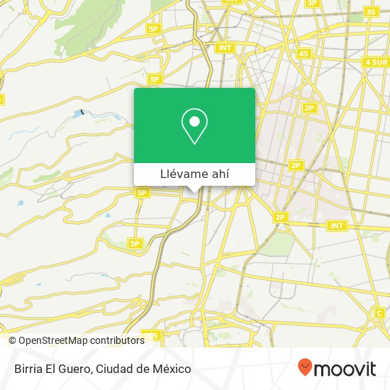 Mapa de Birria El Guero, Calle Juan Tinoco Fracc Merced Gómez 01600 Álvaro Obregón, Ciudad de México