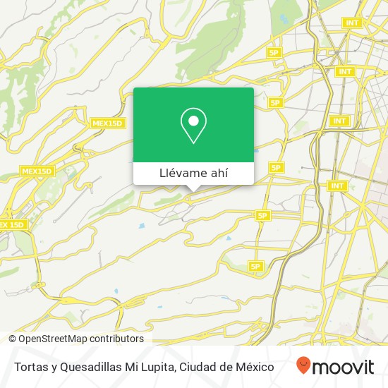 Mapa de Tortas y Quesadillas Mi Lupita, Avenida Miguel Hidalgo Olivar del Conde 3ra Secc 01408 Álvaro Obregón, Distrito Federal