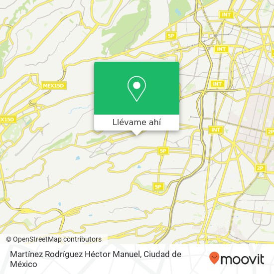Mapa de Martínez Rodríguez Héctor Manuel, Agustín Lara Unidad Hab Hogar y Redención 01450 Álvaro Obregón, Distrito Federal