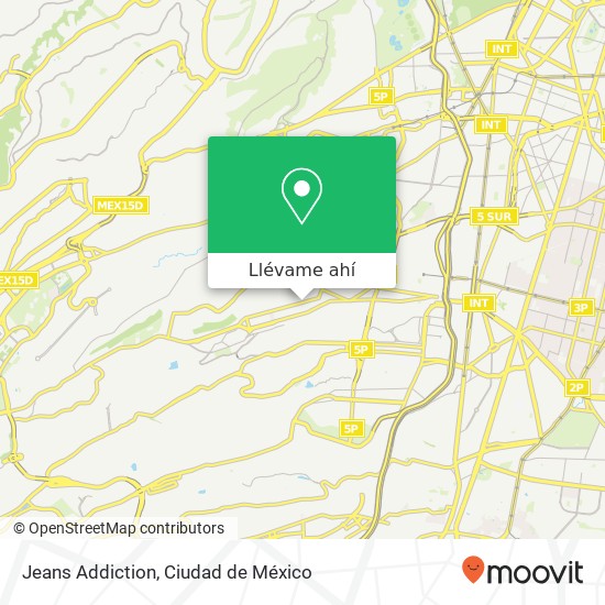 Mapa de Jeans Addiction, Avenida Miguel Hidalgo Olivar del Conde 2da Secc 01408 Álvaro Obregón, Distrito Federal