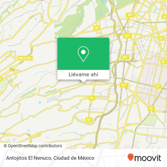 Mapa de Antojitos El Nenuco, Calle 14 Olivar del Conde 1ra Secc 01400 Álvaro Obregón, Ciudad de México