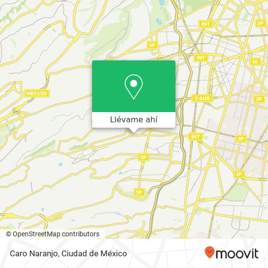 Mapa de Caro Naranjo, Calle 22 Olivar del Conde 1ra Secc 01400 Álvaro Obregón, Ciudad de México
