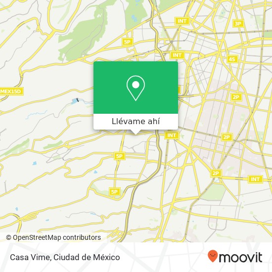 Mapa de Casa Vime, Rosa Blanca Molino de Rosas 01470 Álvaro Obregón, Distrito Federal
