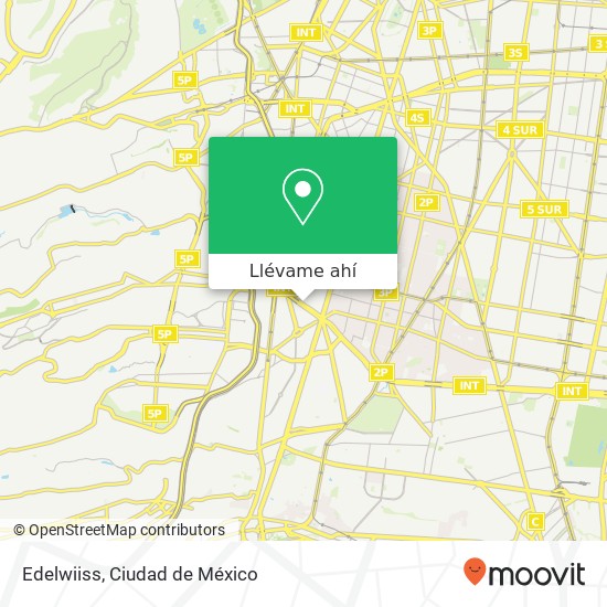 Mapa de Edelwiiss, Avenida Río Mixcoac Insurgentes Mixcoac 03920 Benito Juárez, Distrito Federal