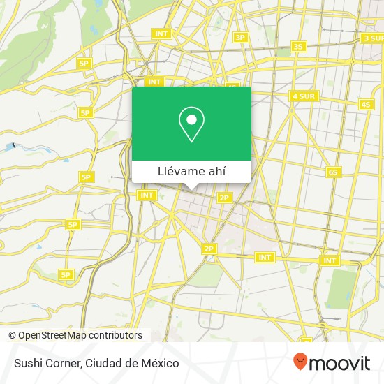 Mapa de Sushi Corner, Félix Cuevas Tlacoquemécatl 03200 Benito Juárez, Distrito Federal