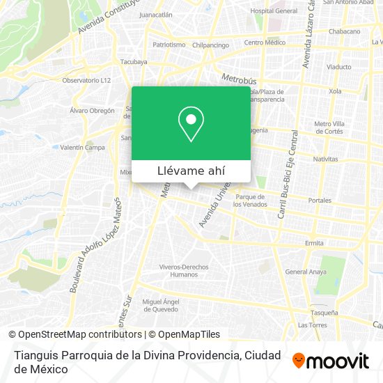 Mapa de Tianguis Parroquia de la Divina Providencia