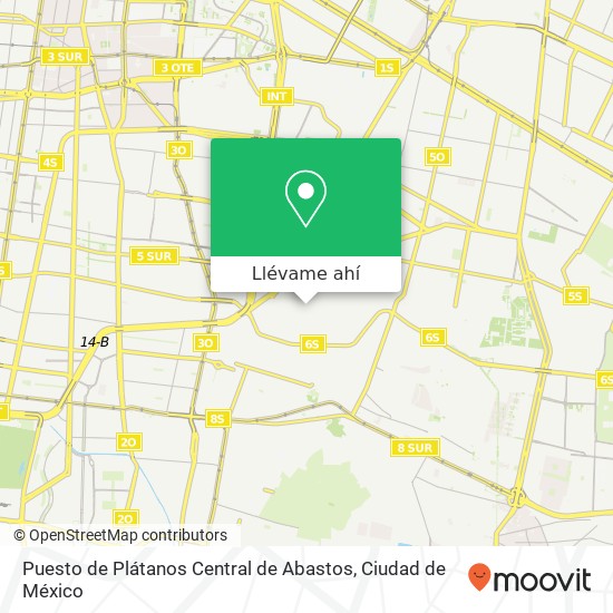 Mapa de Puesto de Plátanos Central de Abastos, Andén L M Central de Abastos 09040 Iztapalapa, Ciudad de México