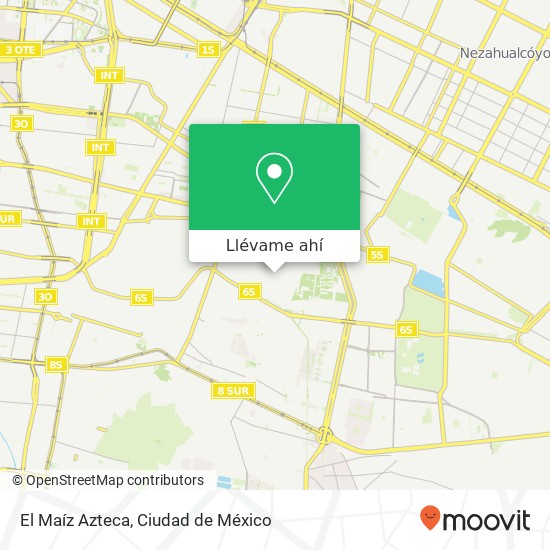 Mapa de El Maíz Azteca, Calle Rosario Castellanos Guadalupe del Moral 09300 Iztapalapa, Distrito Federal