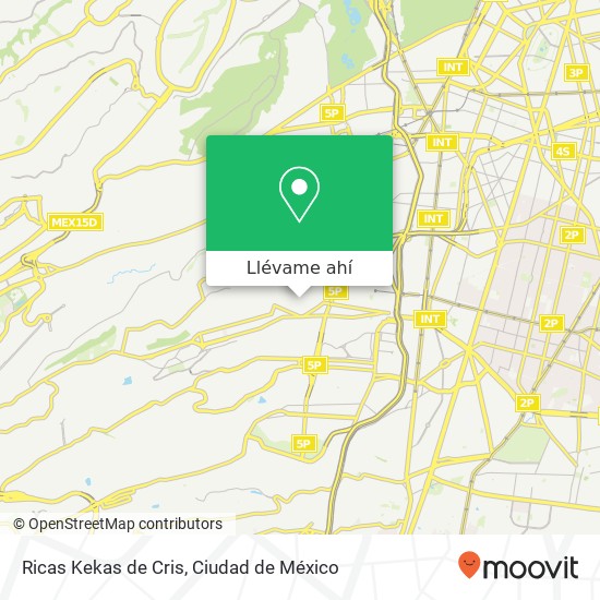 Mapa de Ricas Kekas de Cris, Calle 11 Olivar del Conde 1ra Secc 01400 Álvaro Obregón, Ciudad de México