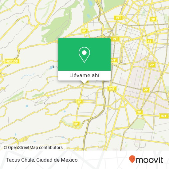 Mapa de Tacus Chule, Rosa de Castilla Molino de Rosas 01470 Álvaro Obregón, Distrito Federal