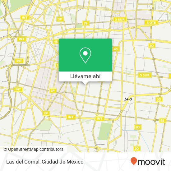 Mapa de Las del Comal, Pilares Letrán Valle 03650 Benito Juárez, Distrito Federal