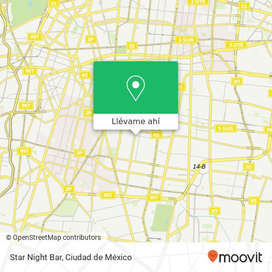 Mapa de Star Night Bar, Avenida Luis Spota San Simón Ticumac 03660 Benito Juárez, Ciudad de México