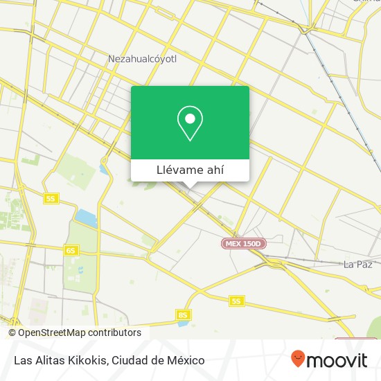 Mapa de Las Alitas Kikokis, Francisco Cesar Morales Zona Urb Sta Martha Acatitla Sur 09530 Iztapalapa, Ciudad de México