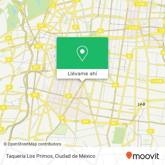 Mapa de Taquería Los Primos, Avenida Universidad 784 Del Valle Centro 03100 Benito Juárez, Distrito Federal