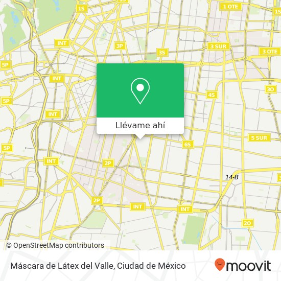 Mapa de Máscara de Látex del Valle, Matías Romero 1415 Letrán Valle 03650 Benito Juárez, Ciudad de México