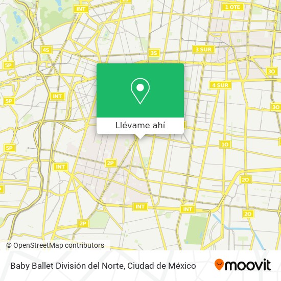 Mapa de Baby Ballet División del Norte