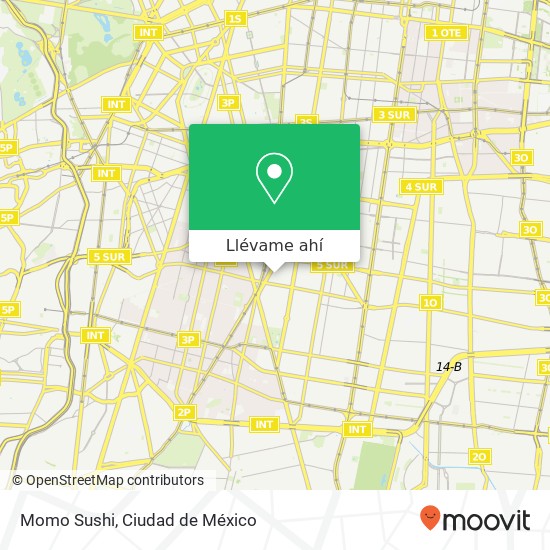 Mapa de Momo Sushi, Uxmal Vertiz Narvarte 03600 Benito Juárez, Distrito Federal