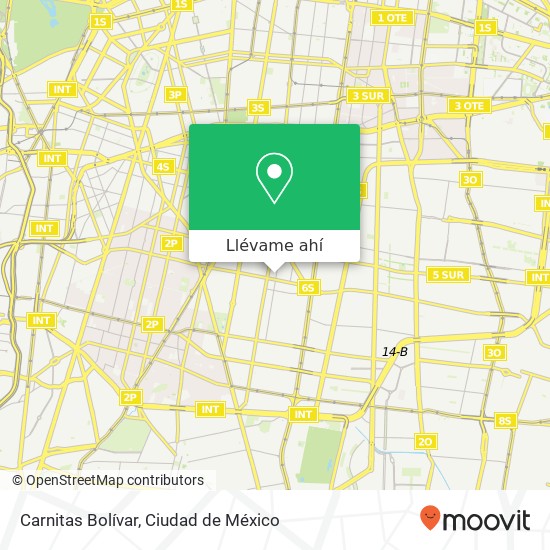 Mapa de Carnitas Bolívar, Serafin Olarte Independencia 03630 Benito Juárez, Distrito Federal
