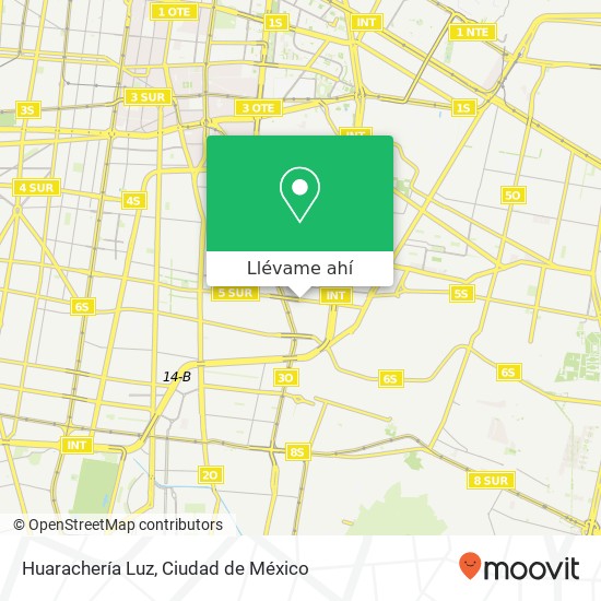 Mapa de Huarachería Luz, Santa María La Purísima Nueva Rosita 09420 Iztapalapa, Distrito Federal