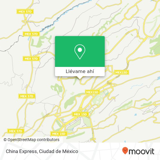 Mapa de China Express, Bosque de la Reforma 1813 Lomas de Vista Hermosa 05100 Cuajimalpa de Morelos, Ciudad de México