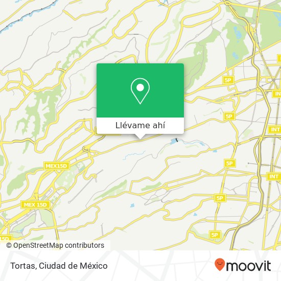 Mapa de Tortas, Avenida Vasco de Quiroga La Mexicana 01260 Álvaro Obregón, Ciudad de México