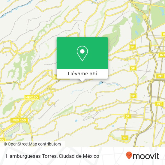 Mapa de Hamburguesas Torres, Avenida Vasco de Quiroga Ampl La Mexicana 01260 Álvaro Obregón, Distrito Federal