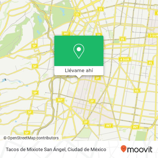 Mapa de Tacos de Mixiote San Ángel, Avenida Insurgentes Sur Ciudad de los Deportes 03710 Benito Juárez, Ciudad de México