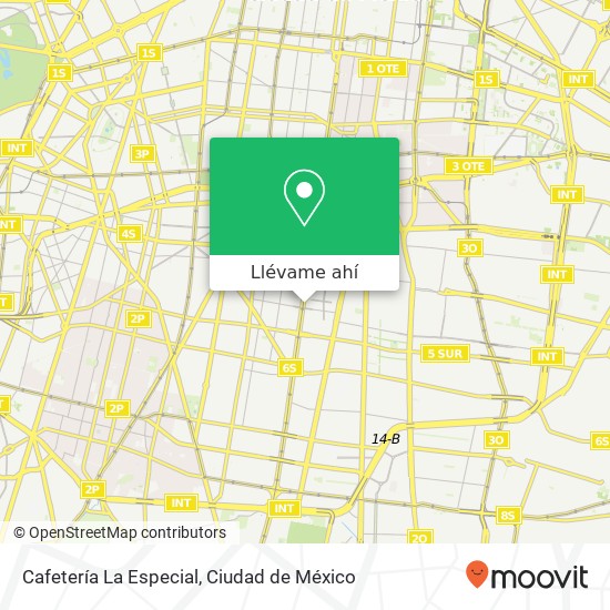 Mapa de Cafetería La Especial, Calzada de Tlalpan Villa de Cortés 03530 Benito Juárez, Distrito Federal