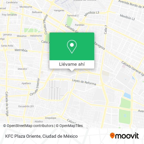 Mapa de KFC Plaza Oriente