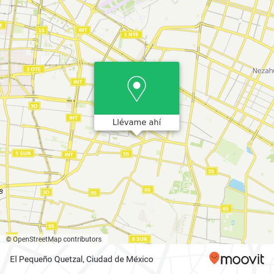 Mapa de El Pequeño Quetzal, Circuito Plaza del Carmen 35 Central de Abastos 09040 Iztapalapa, Ciudad de México