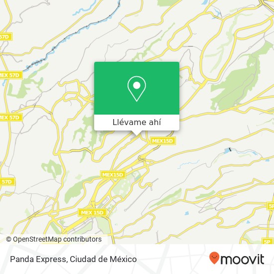 Mapa de Panda Express, Paseo de los Tamarindos 90 Bosques de las Lomas 05120 Cuajimalpa de Morelos, Ciudad de México