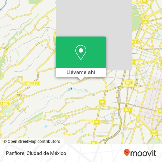 Mapa de Panfiore, Camino a Santa Fe Zenon Delgado 01220 Álvaro Obregón, Ciudad de México