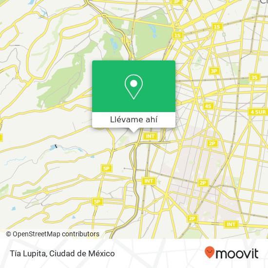 Mapa de Tía Lupita, Avenida Toltecas 166 San Pedro de los Pinos 01180 Álvaro Obregón, Ciudad de México