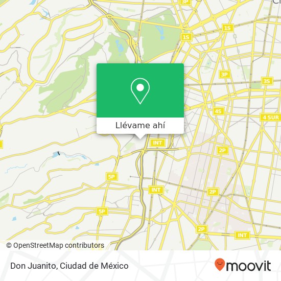 Mapa de Don Juanito, Avenida Toltecas 166 San Pedro de los Pinos 01180 Álvaro Obregón, Ciudad de México