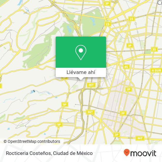 Mapa de Rocticeria Costeños, Avenida Toltecas San Pedro de los Pinos 01180 Álvaro Obregón, Distrito Federal