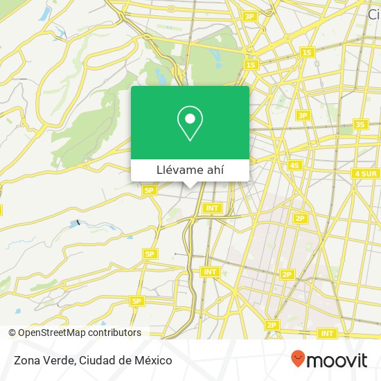 Mapa de Zona Verde, Zenzontle 8 de Agosto 01180 Álvaro Obregón, Ciudad de México
