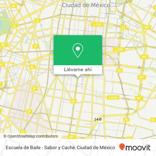 Mapa de Escuela de Baile - Sabor y Caché, Calzada de Tlalpan Iztaccíhuatl 03520 Benito Juárez, Distrito Federal