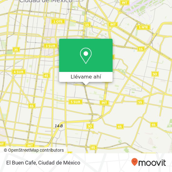 Mapa de El Buen Cafe, Avenida Canal de Tezontle Iztacalco Infonavit 08900 Iztacalco, Distrito Federal