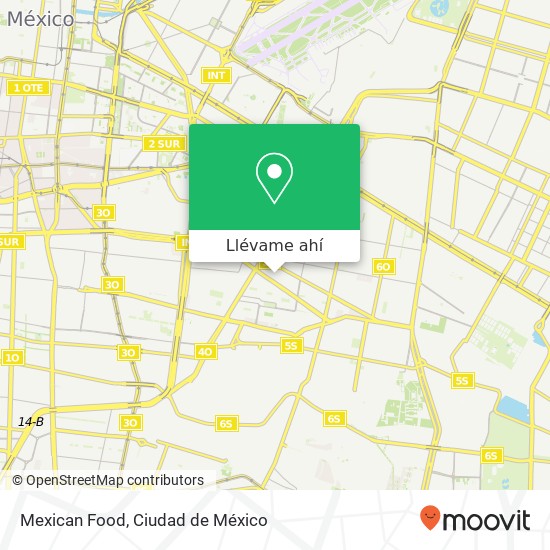 Mapa de Mexican Food, Calle 30 El Rodeo 08510 Iztacalco, Distrito Federal