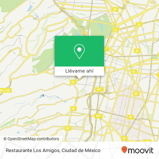 Mapa de Restaurante Los Amigos, Camino Real a Toluca Bosques 1ra Secc 01160 Álvaro Obregón, Distrito Federal