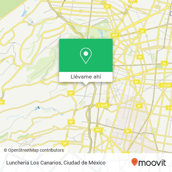 Mapa de Luncheria Los Canarios, General Felipe Ángeles Ampl Bosques 2da Secc 01150 Álvaro Obregón, Distrito Federal