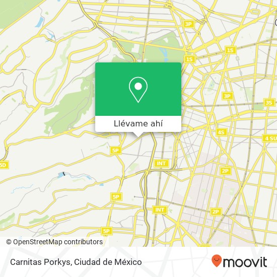 Mapa de Carnitas Porkys, Camino Real a Toluca Ampl Bosques 2da Secc 01150 Álvaro Obregón, Distrito Federal