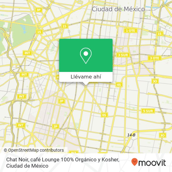 Mapa de Chat Noir, café Lounge 100% Orgánico y Kosher, Avenida Doctor José María Vertiz 774 Narvarte Oriente 03023 Benito Juárez, Ciudad de México