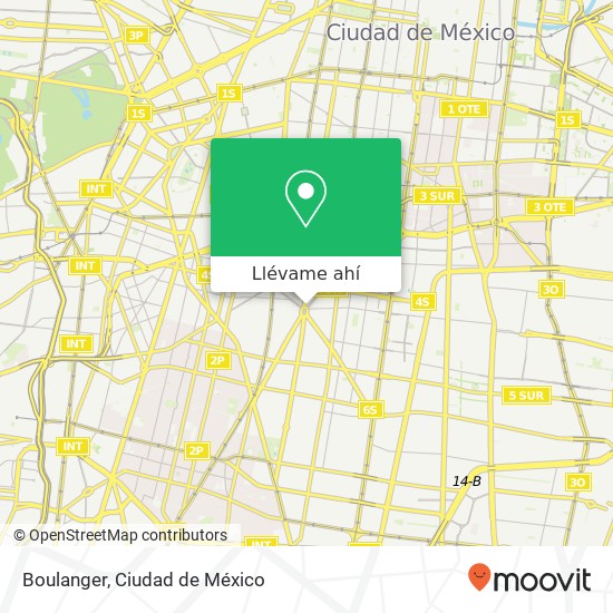 Mapa de Boulanger, Avenida Universidad 199 Narvarte Oriente 03023 Benito Juárez, Ciudad de México