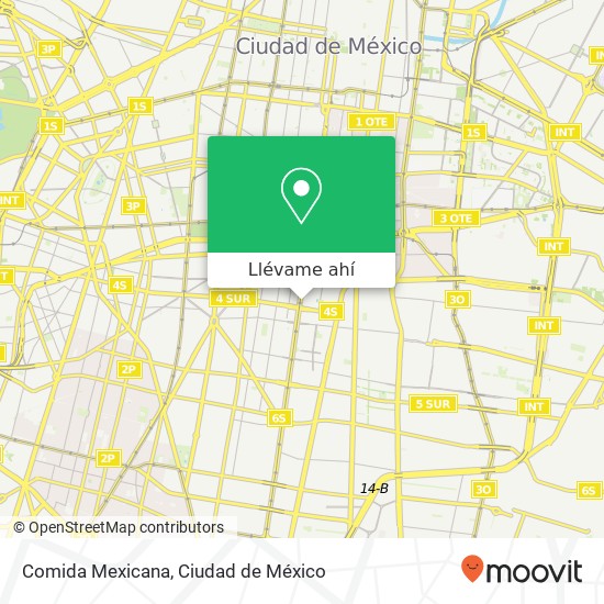 Mapa de Comida Mexicana, Calzada de Tlalpan Moderna 03510 Benito Juárez, Distrito Federal